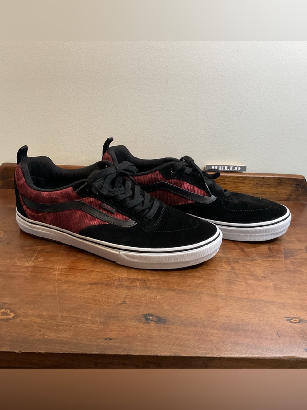 Vans Kyle Walker Corduroy Tie Dye Skateboarding Pro Sneaker Black Maroon Sz 12
